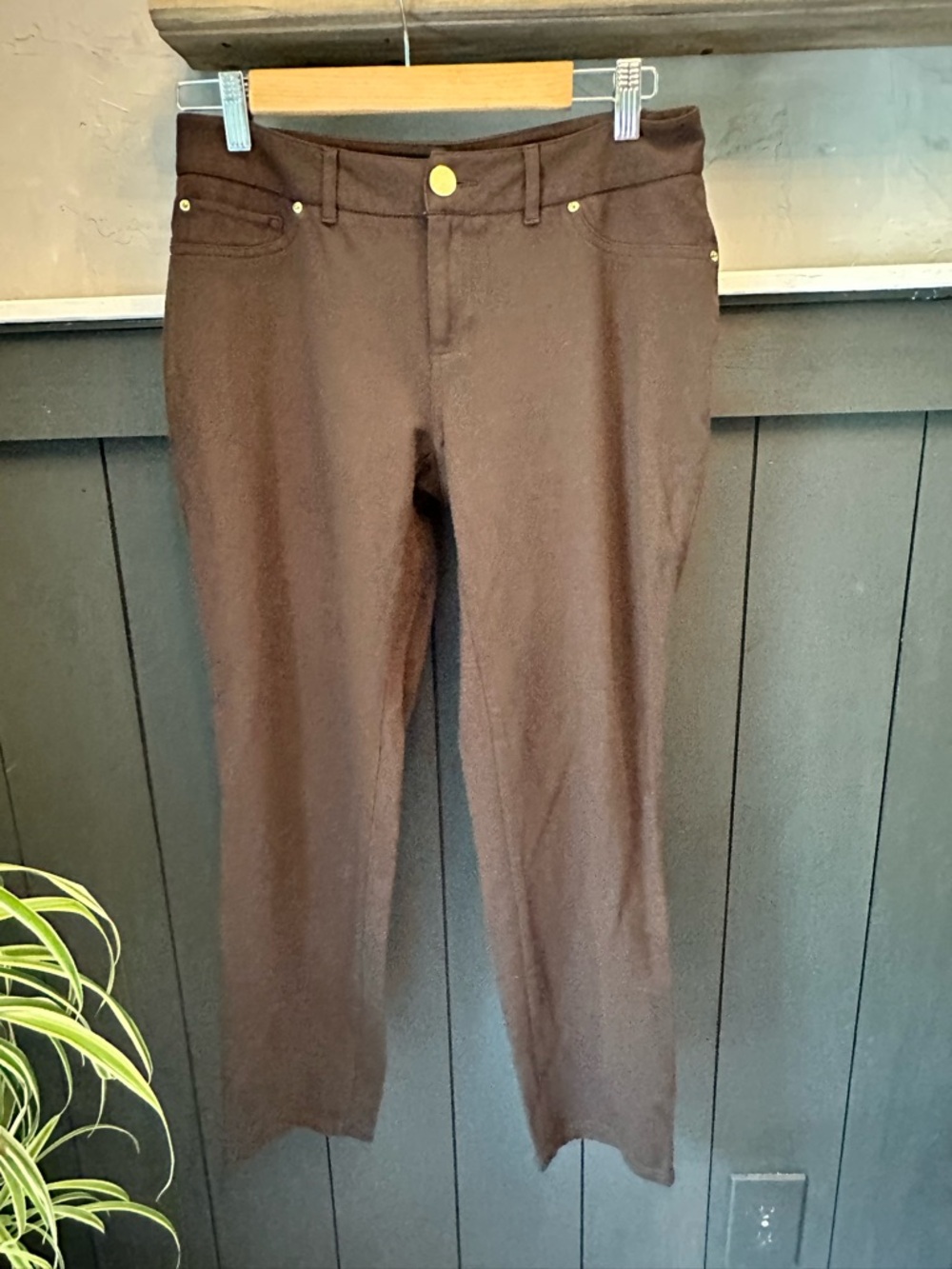 INC International Concepts Trousers Pants 8 Brown Ankle‎ Crop High Rise Neutral